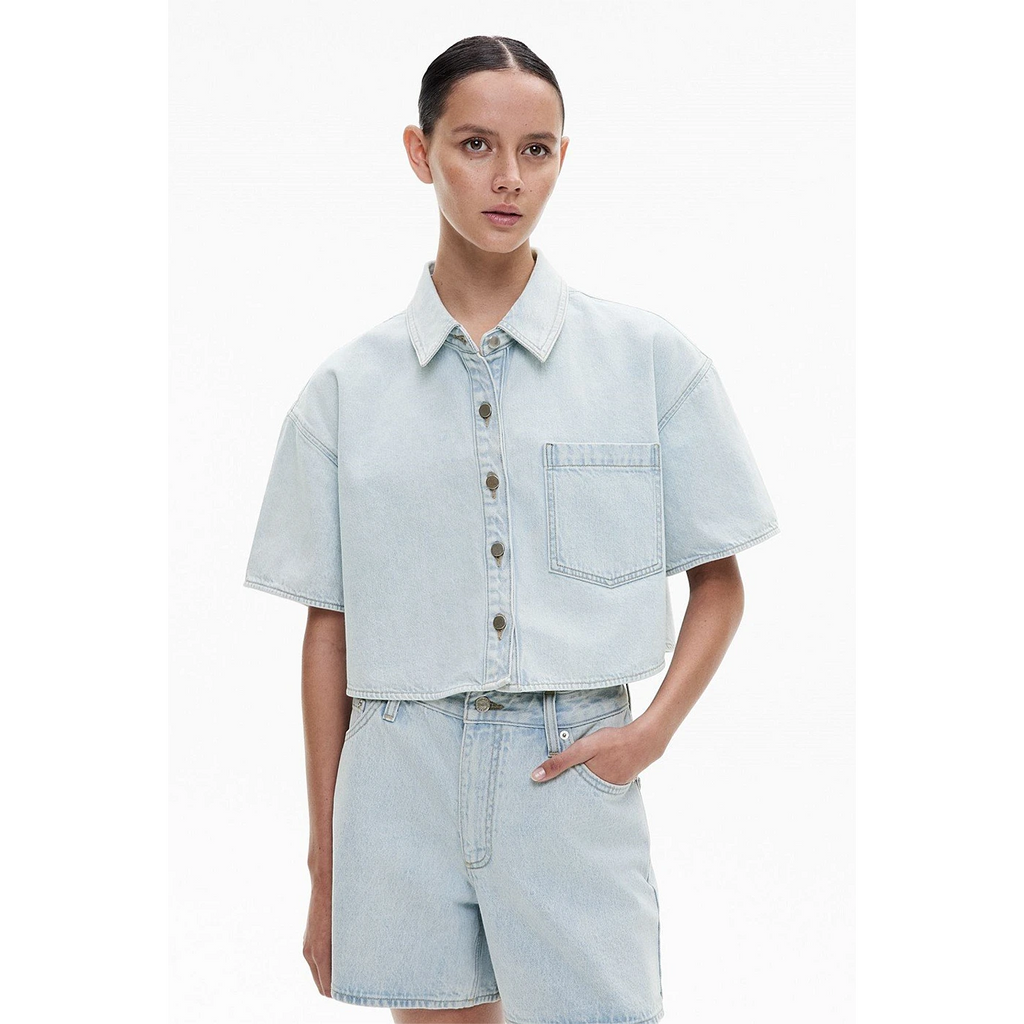 Light Blue Denim Oversized Shirt | Montivo Pakistan