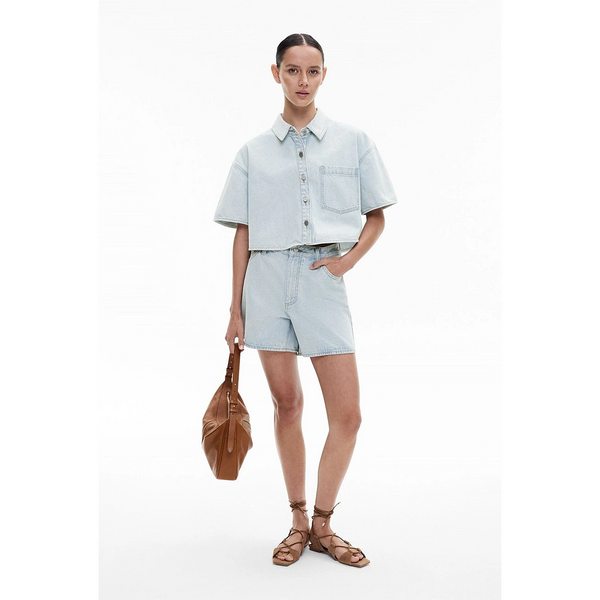 Light Blue Denim Oversized Shirt | Montivo Pakistan