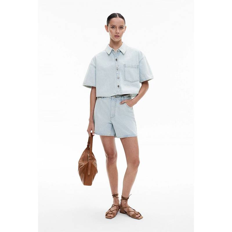 Light Blue Denim Oversized Shirt | Montivo Pakistan