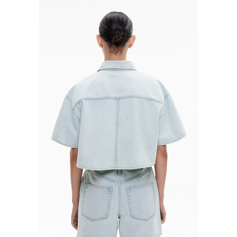 Light Blue Denim Oversized Shirt | Montivo Pakistan