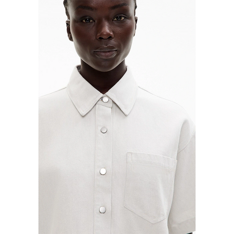 White Denim Oversized Shirt | Montivo Pakistan