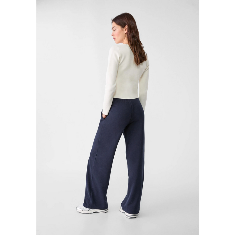 Navy Wide Leg Trousers | Montivo Pakistan