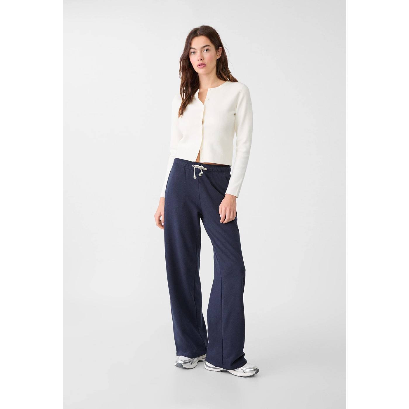 Navy Wide Leg Trousers | Montivo Pakistan