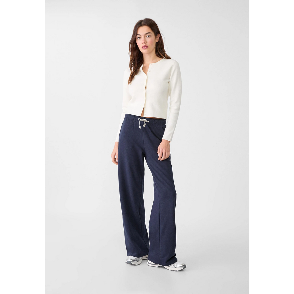 Navy Wide Leg Trousers | Montivo Pakistan