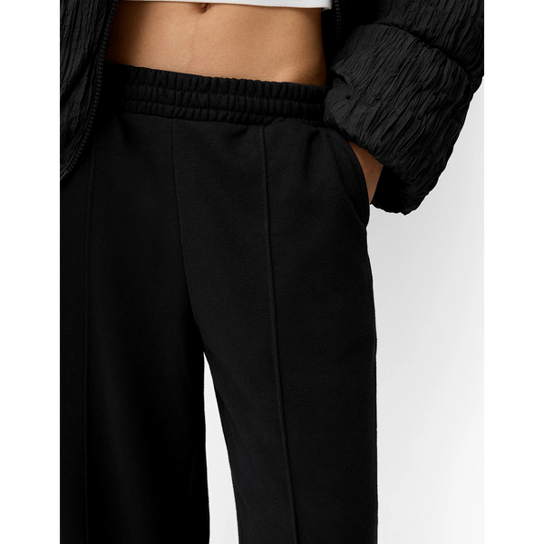 Black Front Seam Wide Leg Trousers | Montivo Pakistan