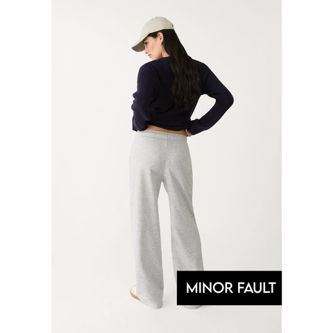(Minor Fault) Grey Wide Leg Trousers | Montivo Pakistan