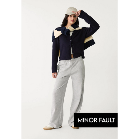 (Minor Fault) Grey Wide Leg Trousers | Montivo Pakistan