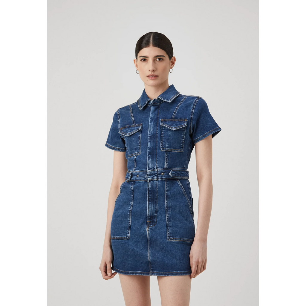 Blue Denim Mini Dress | Montivo Pakistan