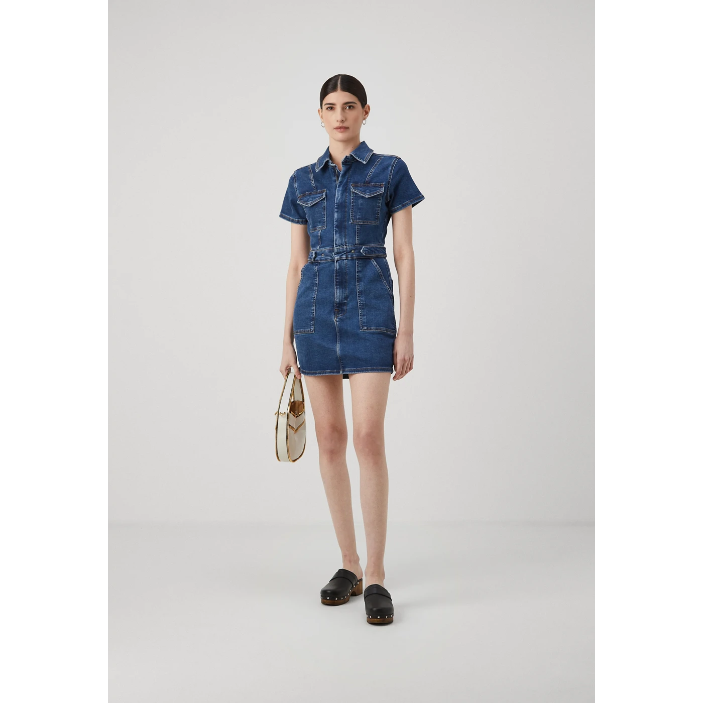 Blue Denim Mini Dress | Montivo Pakistan