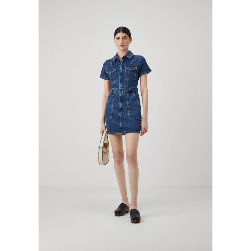 Blue Denim Mini Dress | Montivo Pakistan