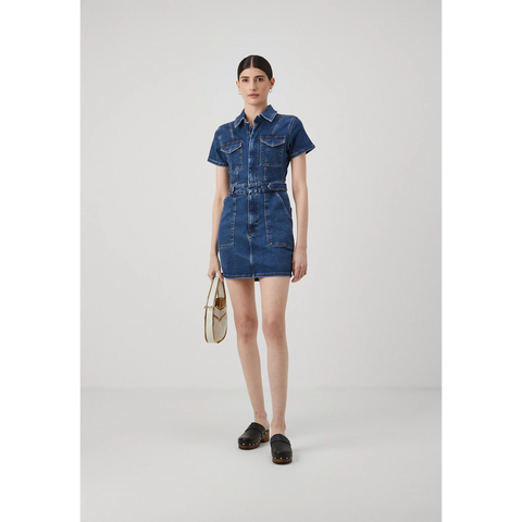 Blue Denim Mini Dress | Montivo Pakistan