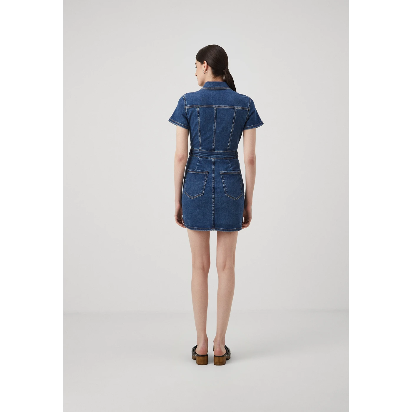 Blue Denim Mini Dress | Montivo Pakistan