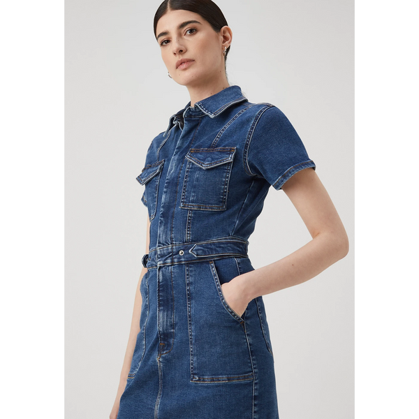 Blue Denim Mini Dress | Montivo Pakistan