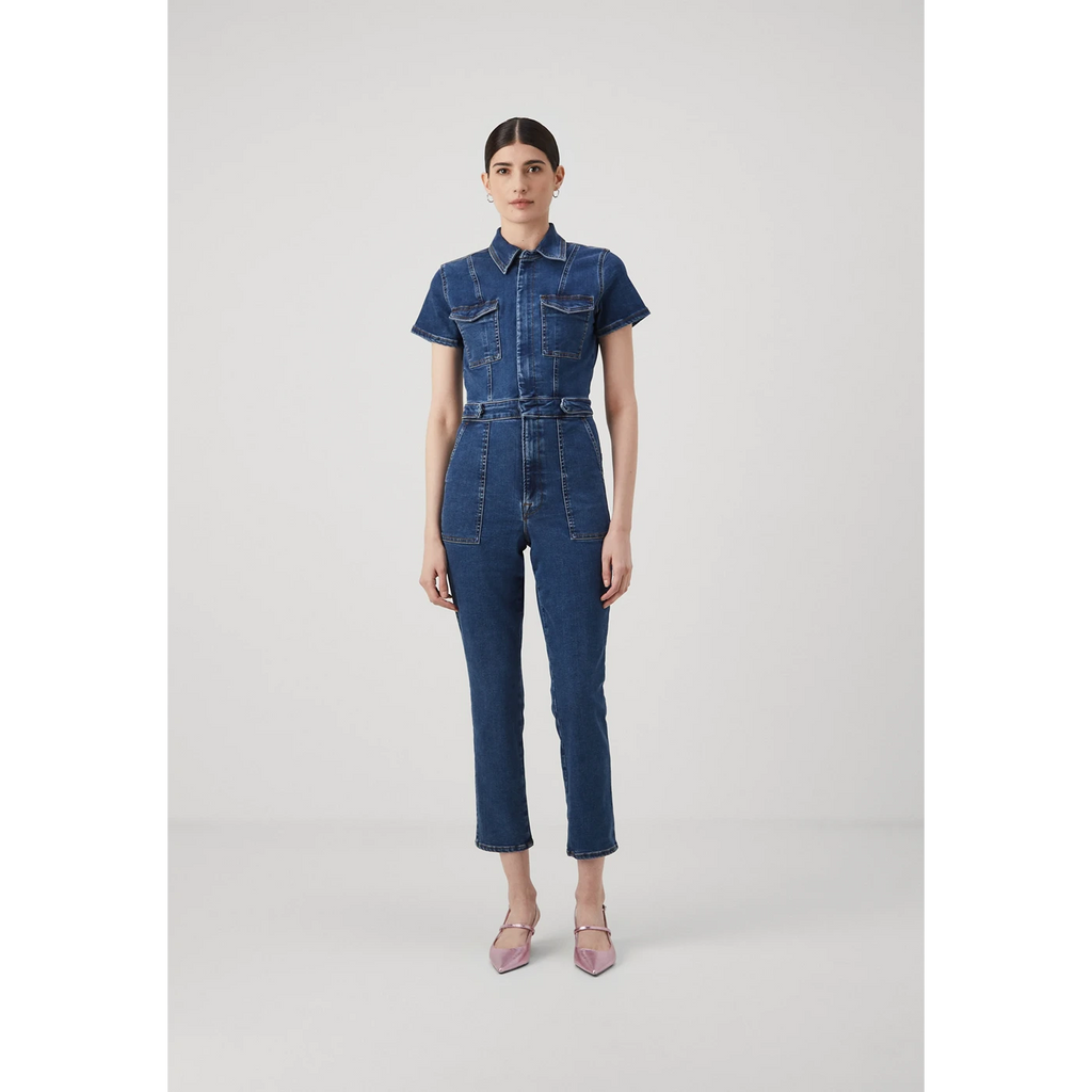 Blue Denim Zipper Jumpsuit | Montivo Pakistan