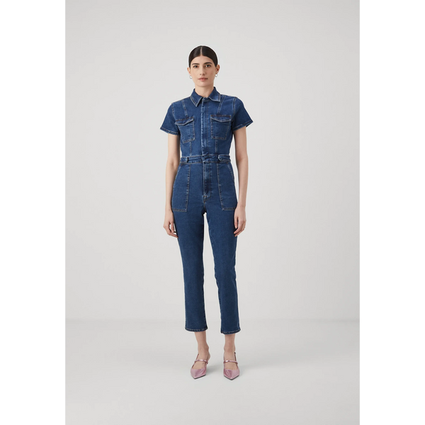 Blue Denim Zipper Jumpsuit | Montivo Pakistan