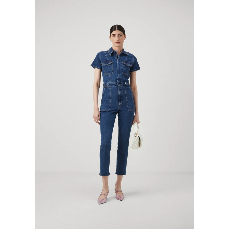 Blue Denim Zipper Jumpsuit | Montivo Pakistan