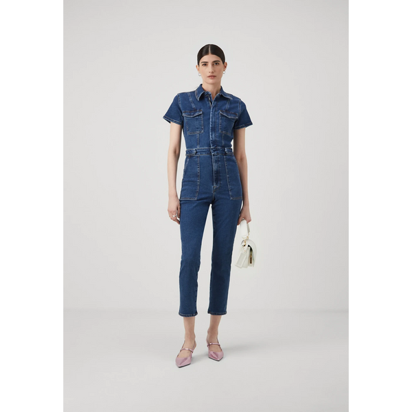 Blue Denim Zipper Jumpsuit | Montivo Pakistan