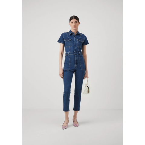 Blue Denim Zipper Jumpsuit | Montivo Pakistan