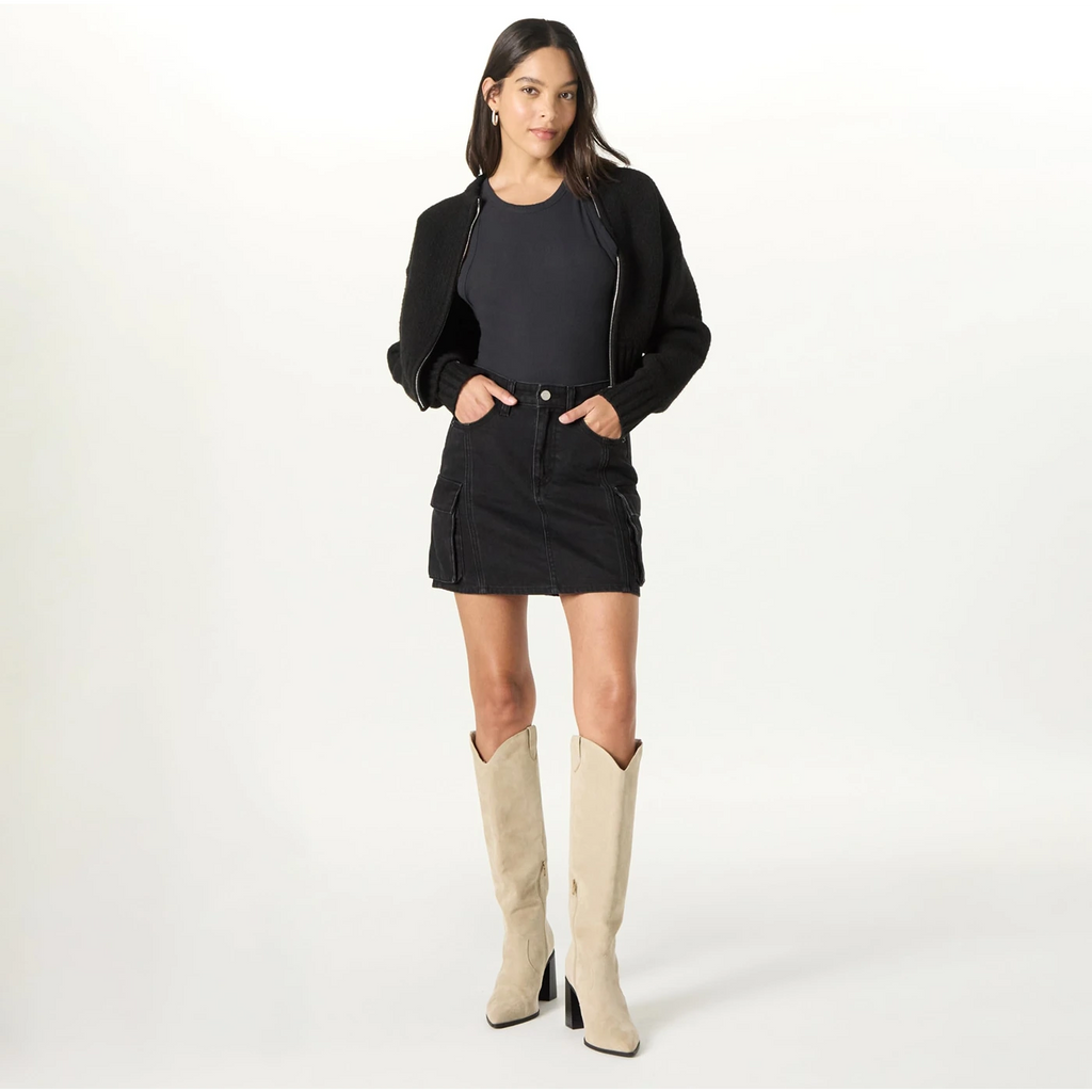 Black Cargo Mini Skirt | Montivo Pakistan