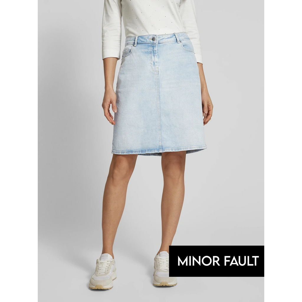 (Minor Fault) Light Blue Knee-Length Denim Skirt | Montivo Pakistan