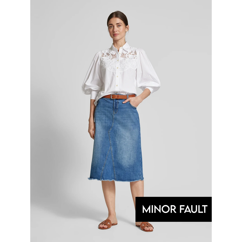 (Minor Fault) Knee Length Denim Skirt | Montivo Pakistan