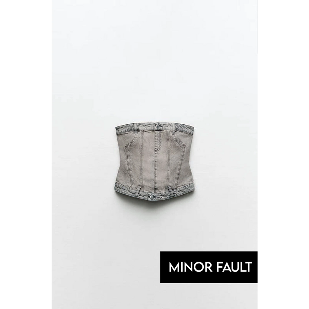 (Minor Fault) Vintage Denim Corset | Montivo Pakistan