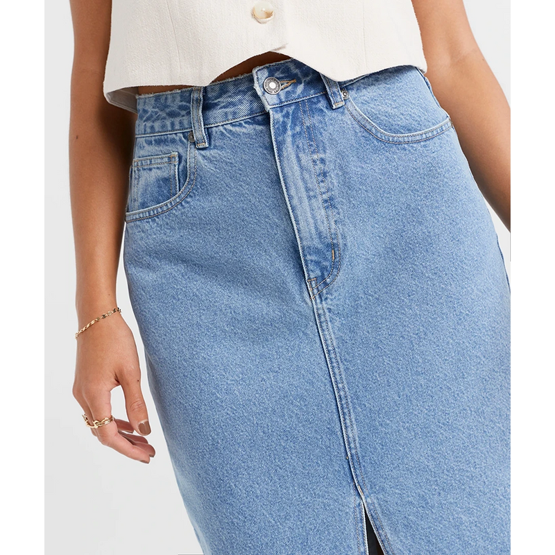 Light Blue Front Slit Skirt | Montivo Pakistan