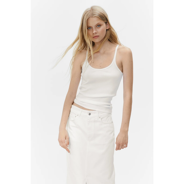 White Denim Maxi Skirt | Montivo Pakistan