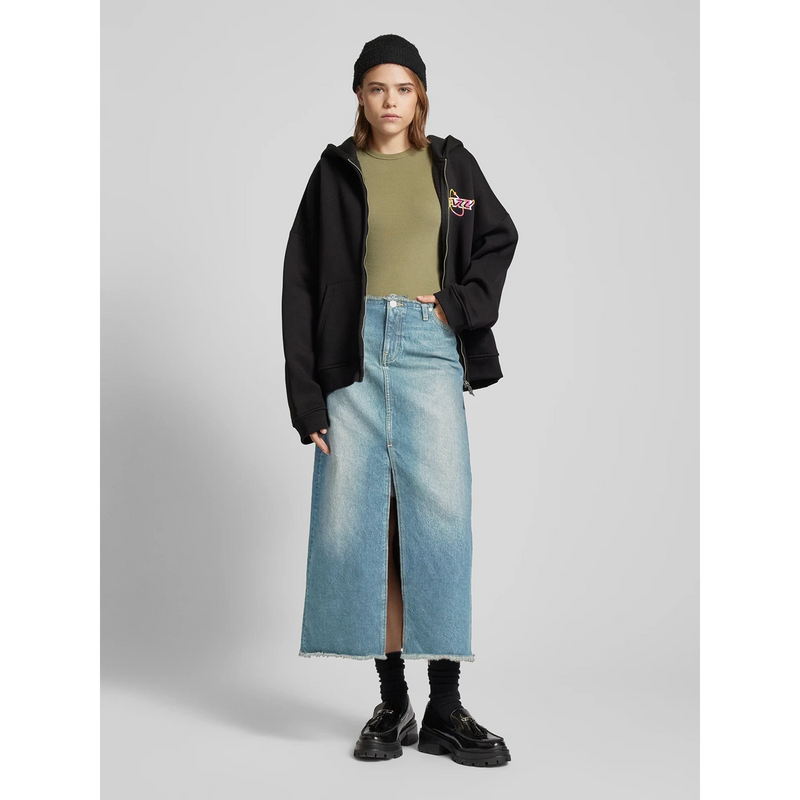 Dirty Blue Vitange Frayed Hem Skirt | Montivo Pakistan