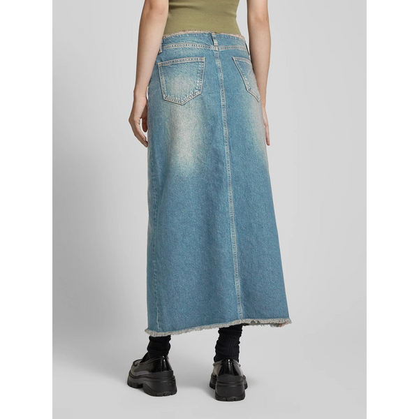 Dirty Blue Vitange Frayed Hem Skirt | Montivo Pakistan