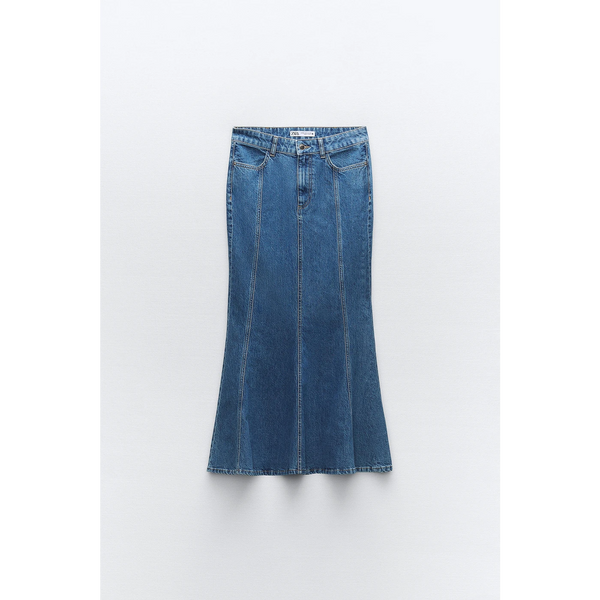 Blue Mid Rise Denim Skirt | Montivo Pakistan