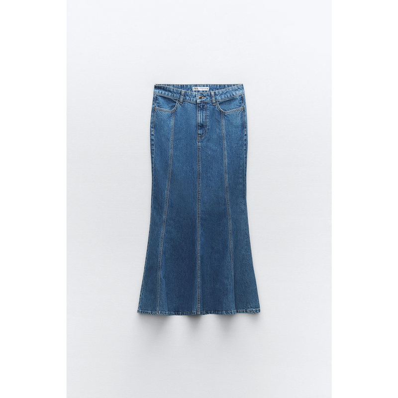 Blue Mid Rise Denim Skirt | Montivo Pakistan
