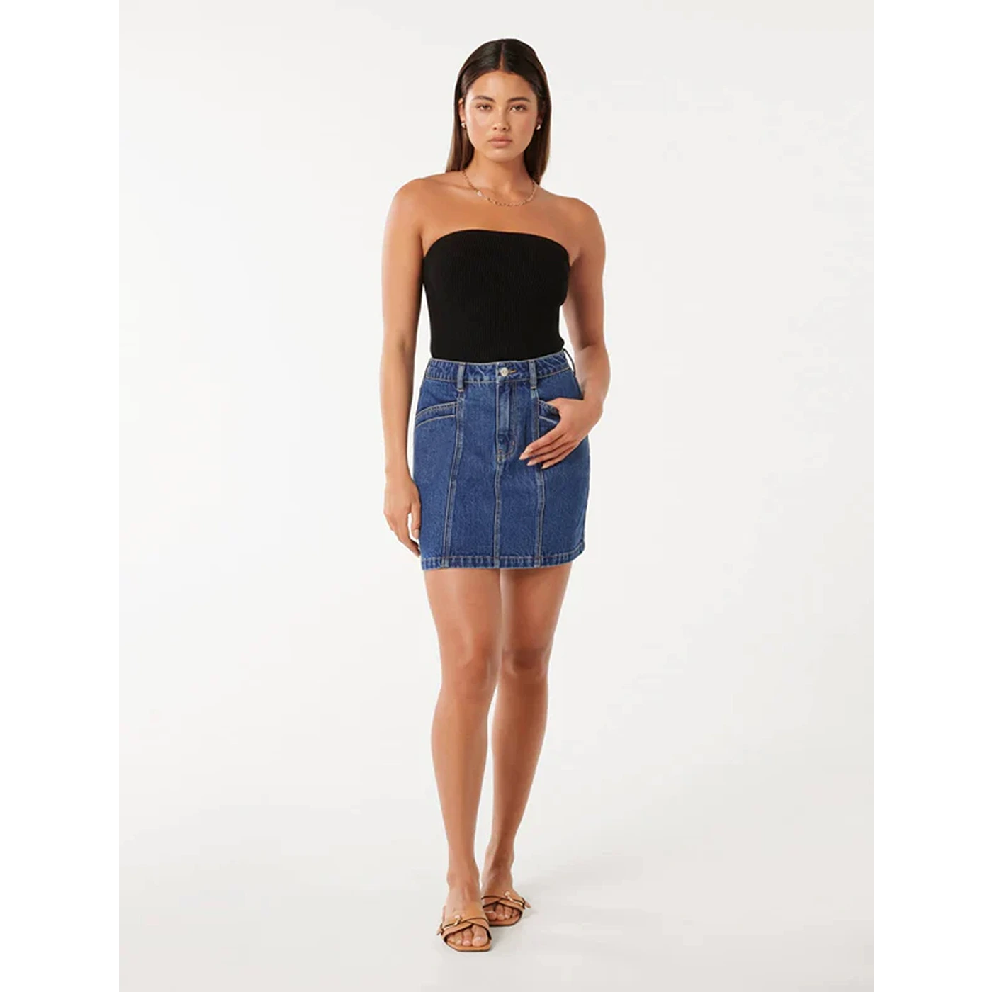 Dark Blue Mini Denim Skirt | Montivo Pakistan