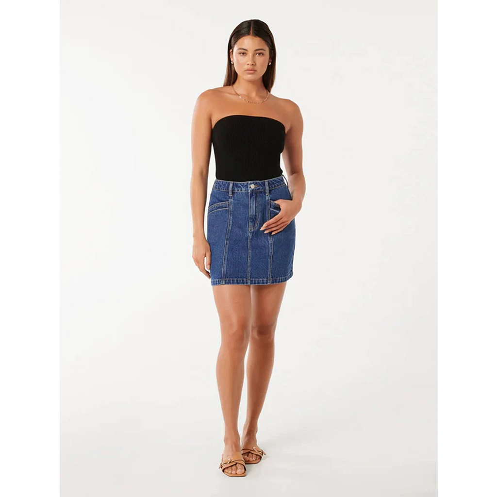 Dark Blue Mini Denim Skirt | Montivo Pakistan