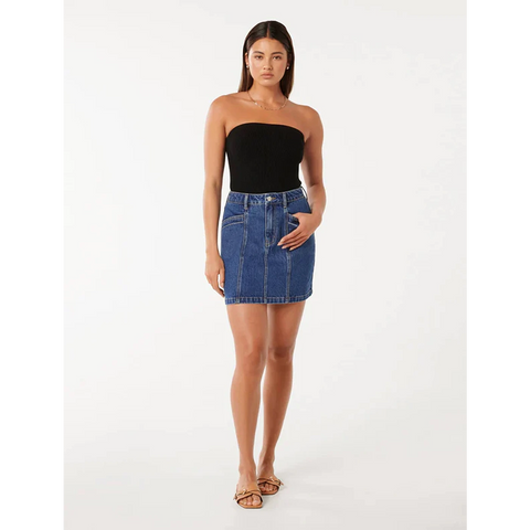 Dark Blue Mini Denim Skirt | Montivo Pakistan