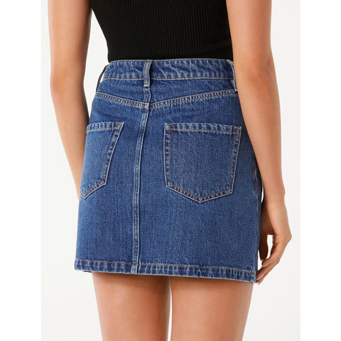 Dark Blue Mini Denim Skirt | Montivo Pakistan