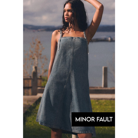 (Minor Fault) ZR Blue Denim Dress | Montivo Pakistan