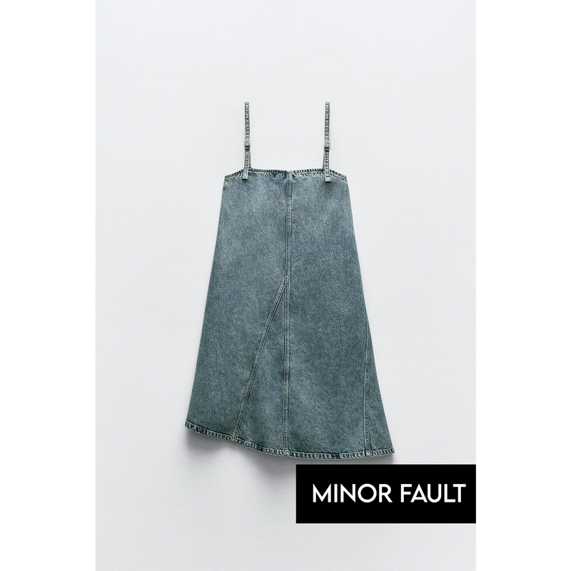 (Minor Fault) ZR Blue Denim Dress | Montivo Pakistan