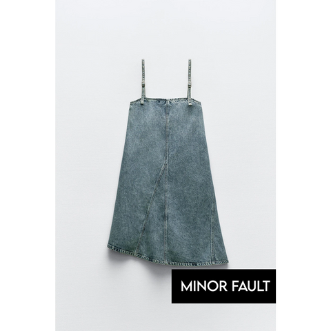 (Minor Fault) ZR Blue Denim Dress | Montivo Pakistan
