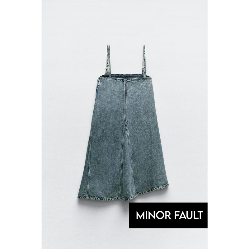 (Minor Fault) ZR Blue Denim Dress | Montivo Pakistan