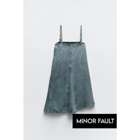 (Minor Fault) ZR Blue Denim Dress | Montivo Pakistan