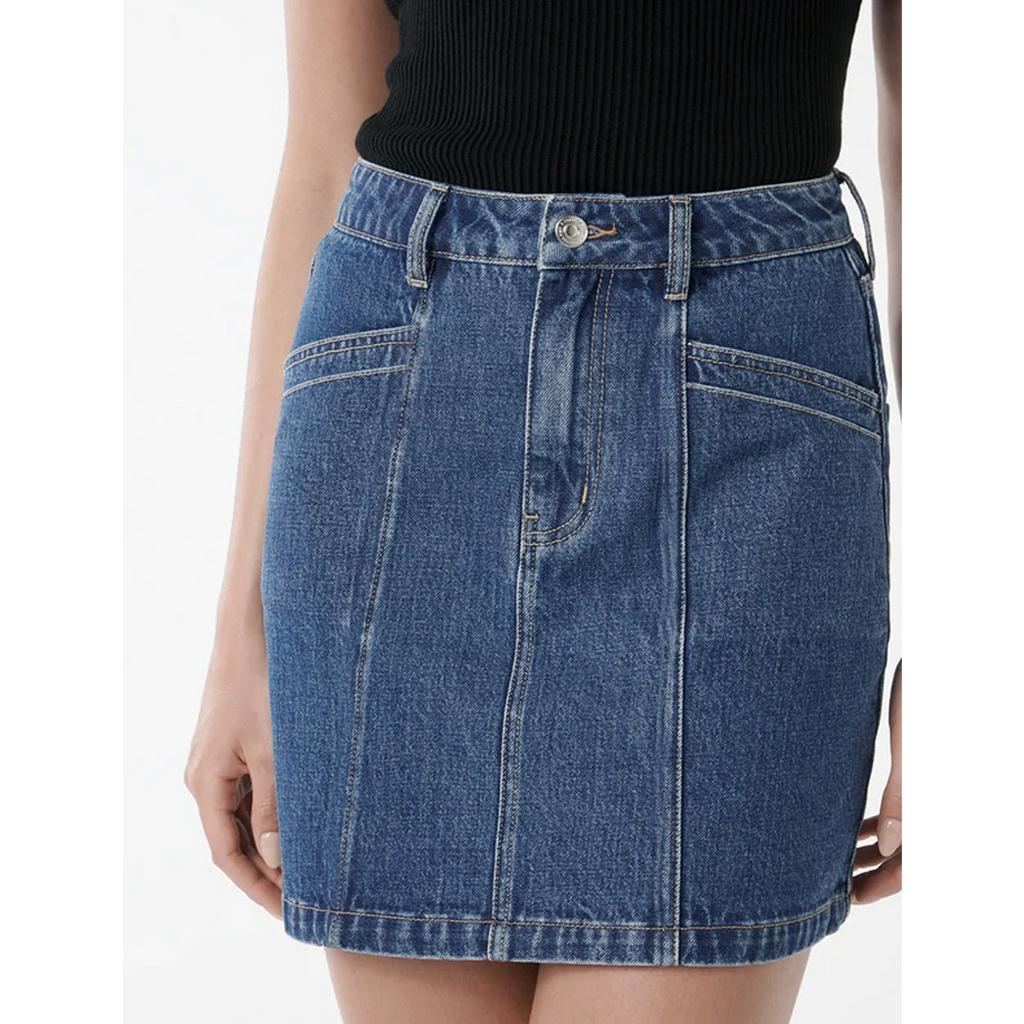 Mid Blue Mini Denim Skirt | Montivo Pakistan