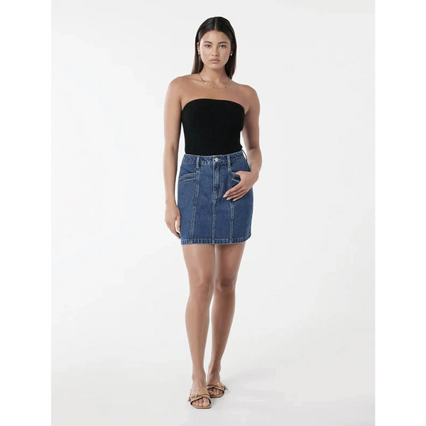 Mid Blue Mini Denim Skirt | Montivo Pakistan