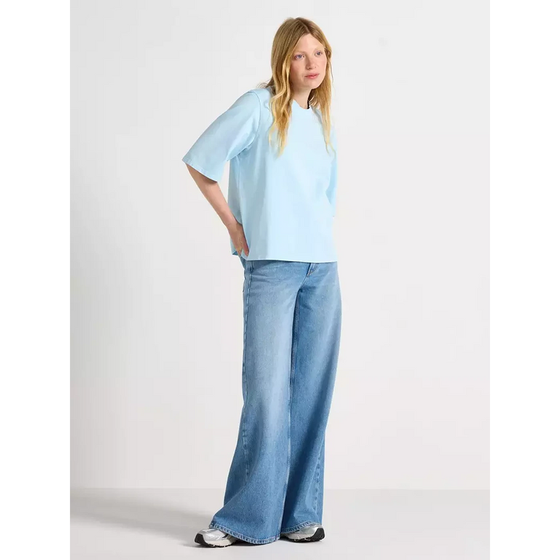 Light Blue Extra Wide Leg Jeans | Montivo Pakistan