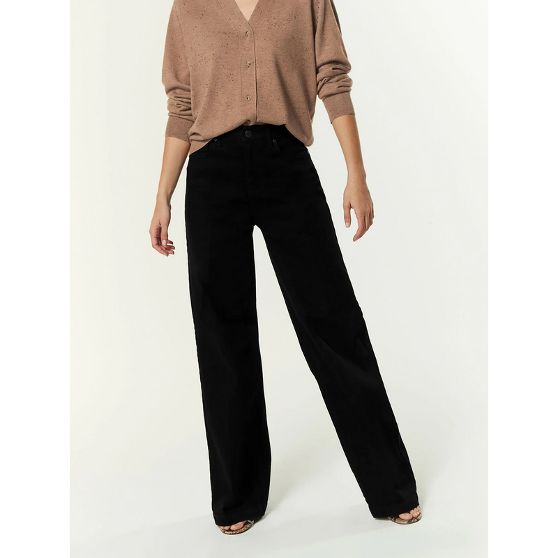 Black Extra Wide Leg Jeans | Montivo Pakistan