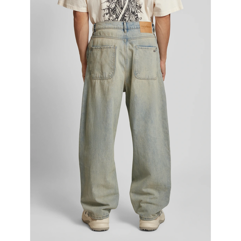 Dirty Light Blue Skater Baggy Jeans | Montivo Pakistan