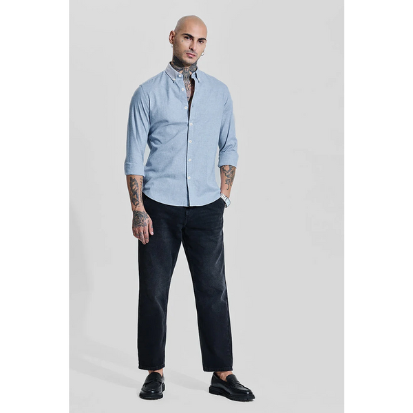 Dusty Blue Slim Fit Shirt | Montivo Pakistan