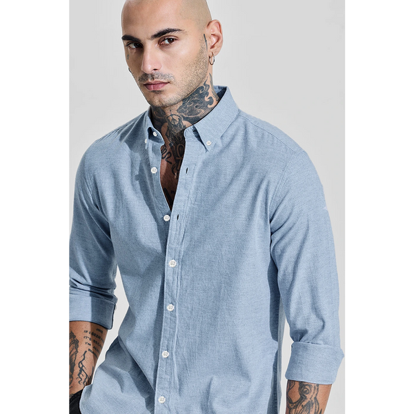 Dusty Blue Slim Fit Shirt | Montivo Pakistan