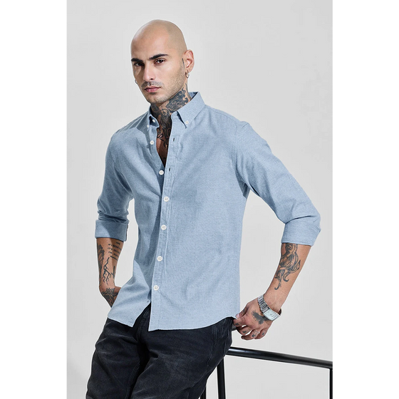 Dusty Blue Slim Fit Shirt | Montivo Pakistan