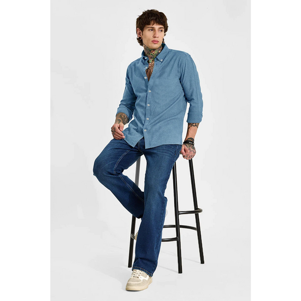 Fog Blue Slim Fit Shirt | Montivo Pakistan